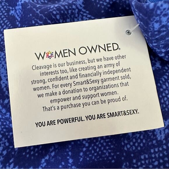 NEW Smart & Sexy High Waisted Swim Bottoms Rouched Blue Snake Print Women's XL - Picture 7 of 9